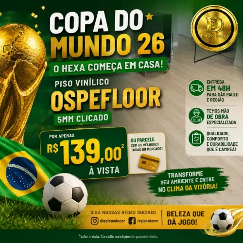 Piso Vinil Ospefloor 5mm clicado