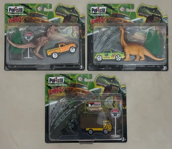 3 packs Dino Adventure Polistil