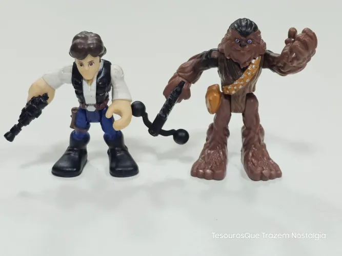 Miniaturas Star Wars Imaginext - Han Solo e Chewbacca Hasbro