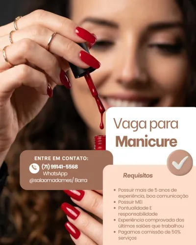 Vaga para Manicure