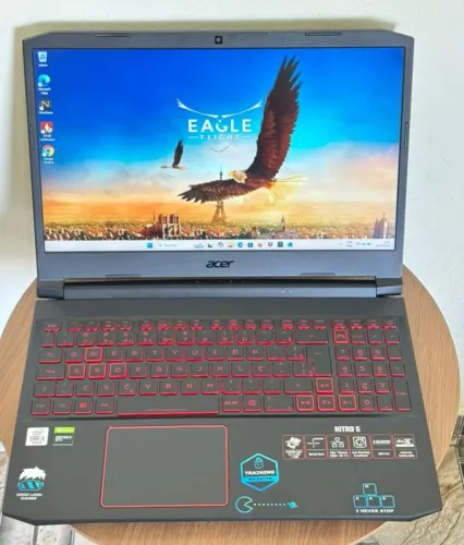 Notebook Acer Nitro 5 gamer - i5 de 10 geração - 16gb de ram - SSD de 512gb - GTX1650 TI