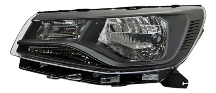 Farol Esquerdo Saveiro G9 2024 2025 2026 Friso Preto Robust Esquerdo/motorista
