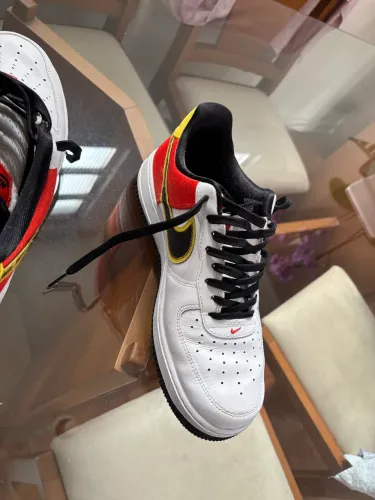 Tênis air force 41 branco com laranja