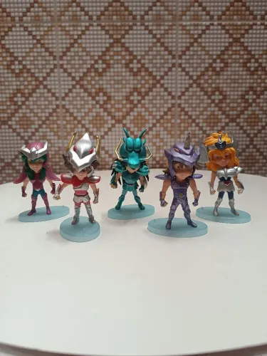 Conjunto Bonecos Miniaturas Cavaleiros do Zodíaco 