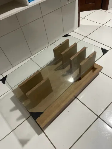 Mesa de centro tampo de vidro