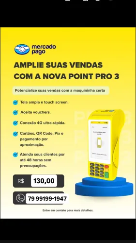 Máquina de cartão mercado pago