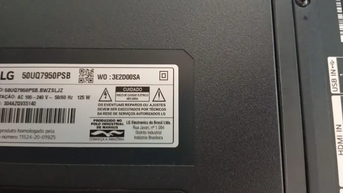 Tv LG 50 polegadas tela quebrada