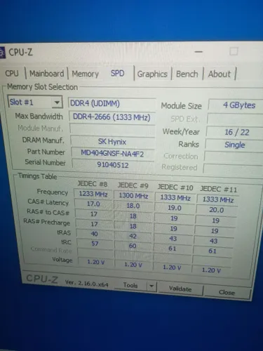 Memória ddr4 8gb 2x4