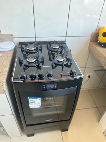 Fogão Dako supreme com vidro temperado, 4 bocas e TIMER