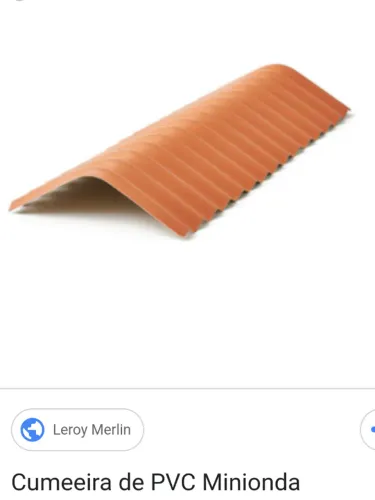 Cumeeira de PVC Modelo Mini Onda Central N O V A Lote c/ 7 peças