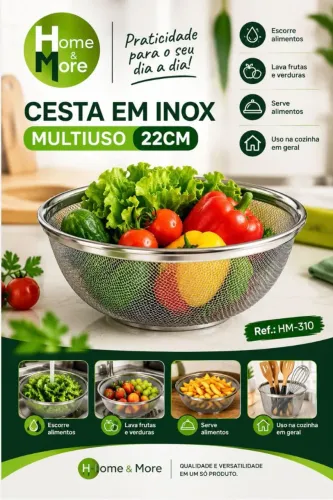 Cesta em inox