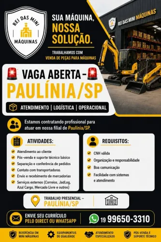 Vaga em Paulinia Logistica e Pos Venda