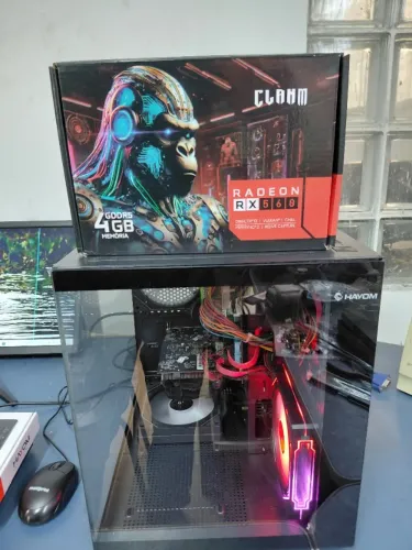 Cpu - Pc Gamer i5 4440 Ssd 240 + Hd 1Tb Ram 16Gb Rx 560 4Gb Zerado Divido