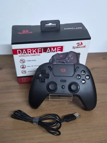 Controle Redragon Darkflame Hall Efect, Bluetooth.