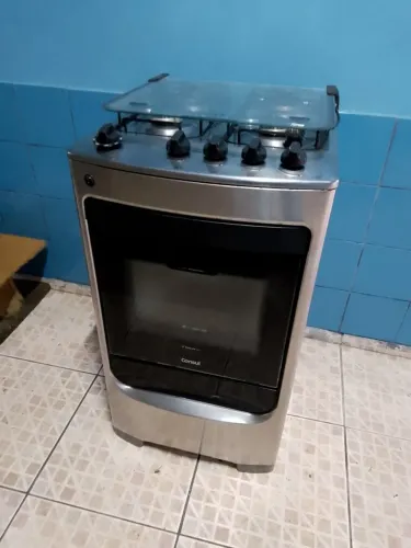 Fogão Consul Inox 4 Bocas Com Defeito Vazamento Gás 