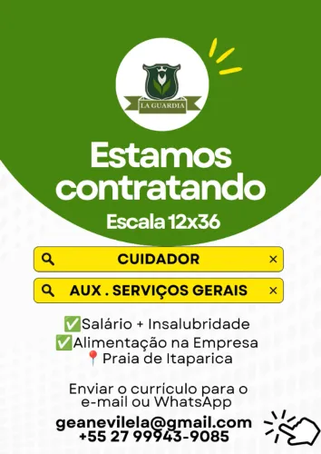 ESTAMOS COM VAGAS ABERTAS