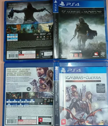 Combo Terra-Média PS4: Sombras de Mordor + Sombras da Guerra (Definitive Edition)