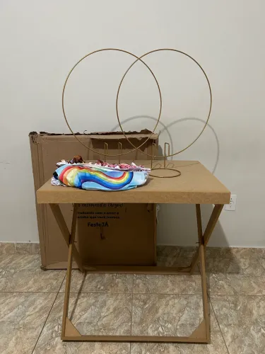 Mesa cavalete para festa