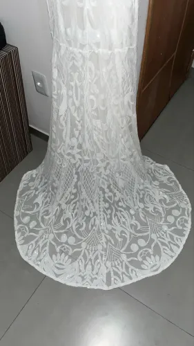 Vestido de Noiva Sereia em Bordado com Cauda
