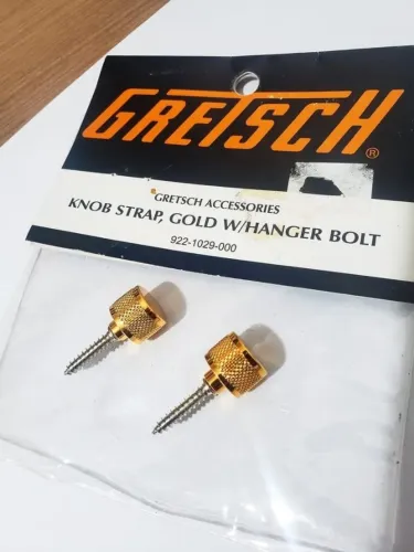 Knob Strap Button Gold Whit Hanger Bolt - Original Gretsch