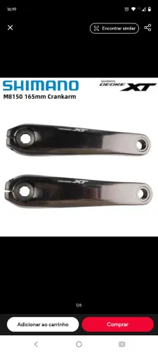 conjunto de braços shimano Deore XT FC-M8150
