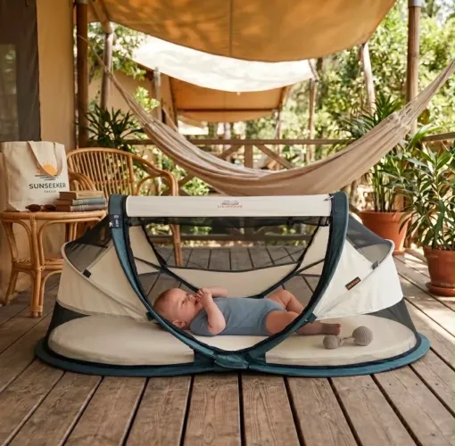Berço Portátil Para Bebê Praia, Camping, Viagem Deryan da Holanda Luxe 1,8 kg