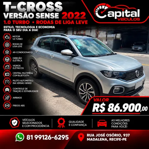 Volkswagen T-Cross Sense 1.0 TSI Flex 5P Aut. 2022