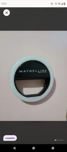 Mini ring light de celular Maybelline