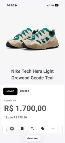 Nike Tech Hera Light Orewood Geode Teal