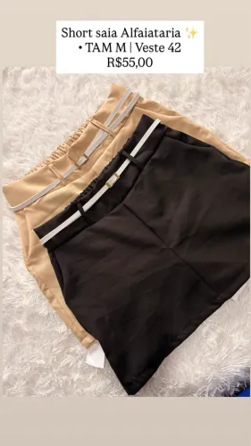 Short Saia Alfaiataria Feminino