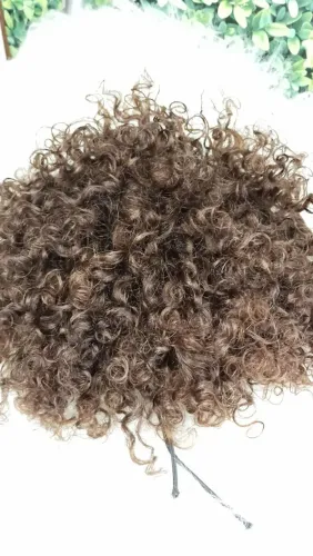 Afro puff 100% humano
