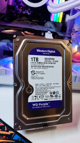 HD 1TB Western Digital Purple - Perfeito p/ DVR e Câmeras (Saúde 100% Testado!)
