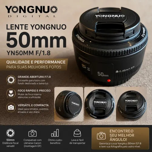 Lente Yongnuo YN50mm f/1.8 Canon EF
