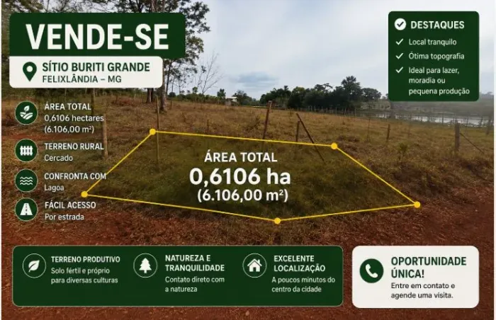 Vendo terreno em Felixlândia