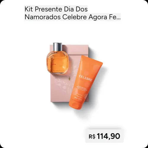 Kit perfume celebre agora o boticário feminino