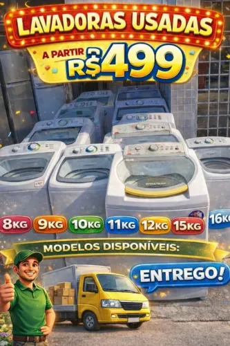 MÁQUINA DE LAVAR APARTIR DE 499 ENTREGAMOS ACEITAMOS CARTÕES TESTAMOS NA HORA