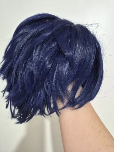 Peruca cosplay azul