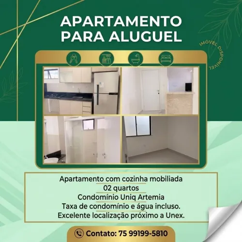 Alugo apartamento UNIQ ARTEMIA