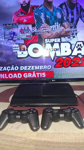 Ps3 500gb 2 controles aceito cartão 