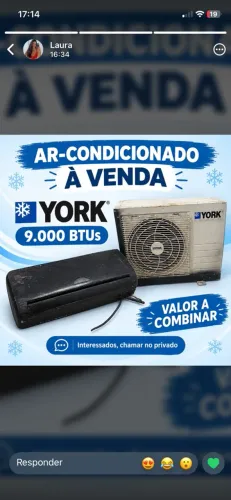 Ar- condicionado YORK 9.000btus