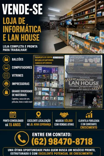 loja de informatica em funcionamento