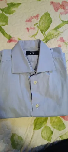 Camisa Zara azul clara Tam. 40 slim bem nova