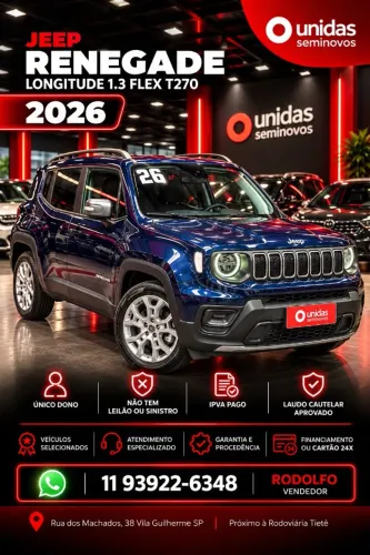 Jeep Renegade Long. T270 1.3 TB 4X2 Flex Aut. 2026