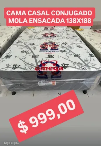 Super promoção de Cama box casal com Molas Ensacadas!!