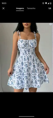 vestido florido branco