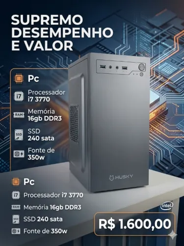 Cpu i7 3770 16gb 240 ssd sata