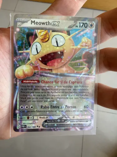 Carta Pokémon Meowth ex 062/088 Original Copag NM
