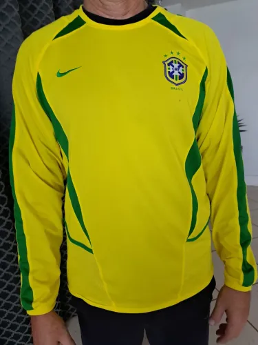 Camisa da seleção 2002 manga comprida