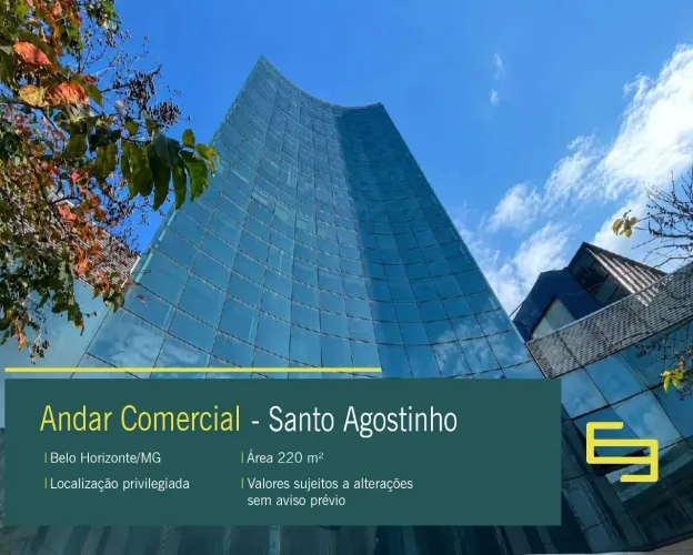 Andar Comercial para alugar no bairro Santo Agostinho em Belo Horizonte/MG