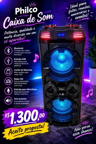 Caixa de Som Philco
